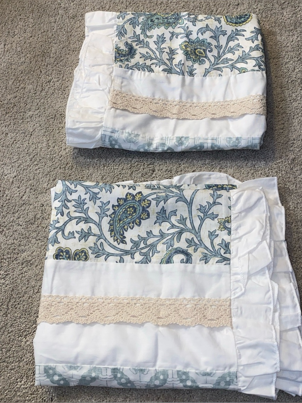 Madison Park Paisley‎ Cottage Chic King  Size Pillow Sham Set Of 2 NWOT